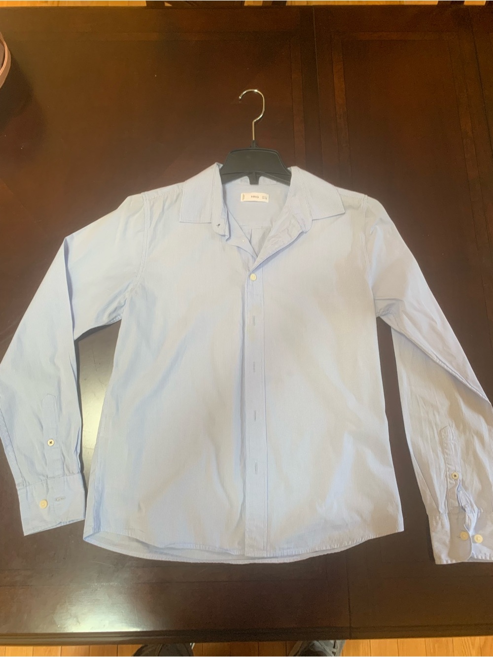 Mango Light Blue Men's Dress Shirt